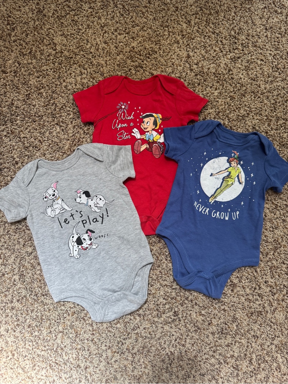 Disney Baby Short Sleeve Onesie Bundle